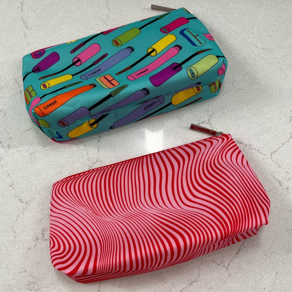 Clinique Cosmetic Bags - Set of 2 - NWOT